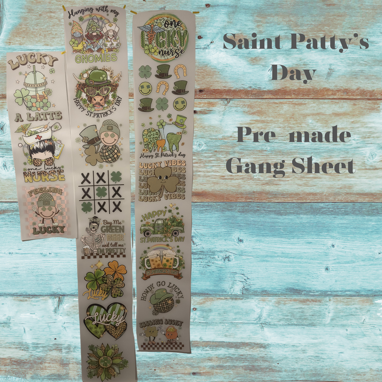 Press Yo Self, St. Patrick’s Day Pre-Printed Gang Sheets 13”x200”